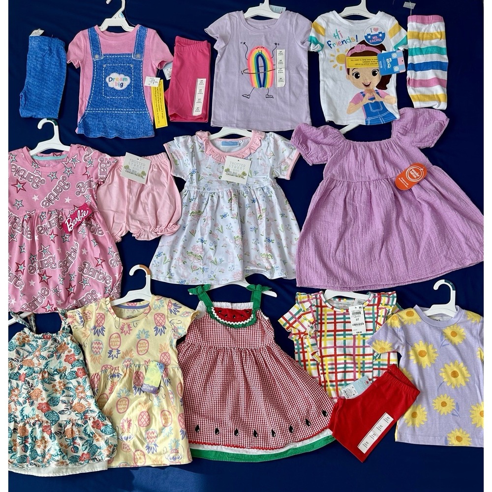 Huge Lot Baby Girls Summer Clothes 3T New &EUC Dress Outfits Blueberi Disney C&J